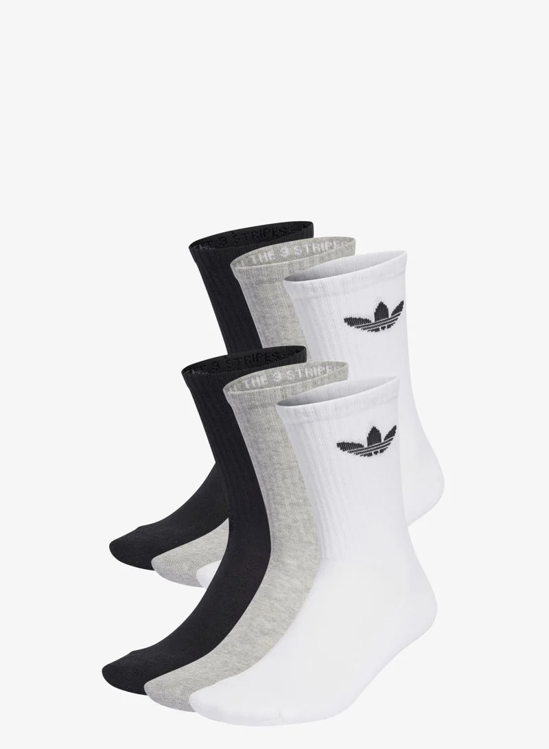 اديداس اوريجينالز ستة أزواج من جوارب Trefoil Cushion Crew